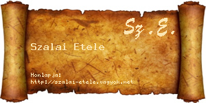 Szalai Etele névjegykártya